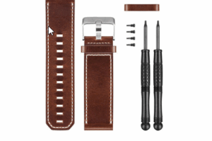 Garmin Bracelet de montre en cuir marron