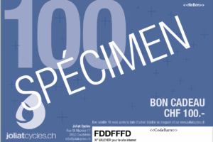 Joliat Cycles Bon cadeau Joliat Cycles CHF 100.-