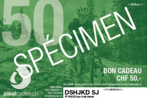 Joliat Cycles Bon cadeau Joliat Cycles CHF 50.-