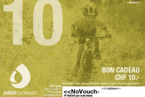 Joliat Cycles Bon cadeau Joliat Cycles CHF 10.-